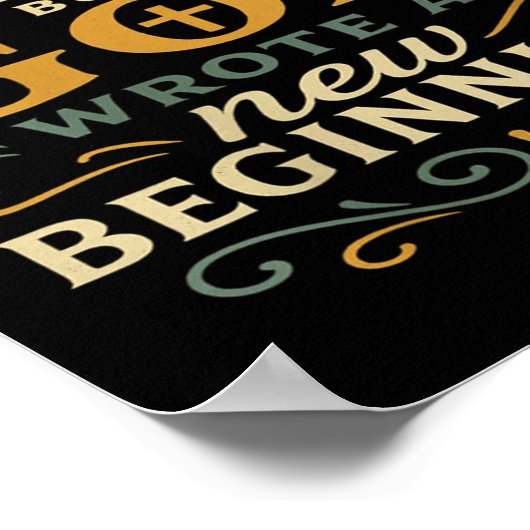 Womens God Wrote A New Beginning Faith Based Insra ポスター (角)