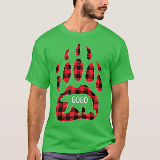 Womens Gogo Bear Red Plaid Buffalo Gogo Matching F Tシャツ