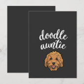 Womens Goldendoodle Aunt  Doodle Auntie Cute Dog 招待状 (正面/裏面)