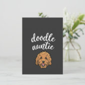 Womens Goldendoodle Aunt  Doodle Auntie Cute Dog 招待状 (スタンド正面)