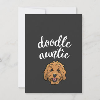 Womens Goldendoodle Aunt Doodle Auntie Cute Dog 招待状