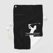 Womens Golf Silhouette Personalized Monogram City ゴルフタオル (インサイチュ)