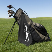 Womens Golf Silhouette Personalized Monogram City ゴルフタオル (グリーン)