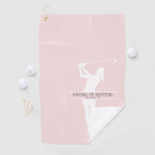 Womens Golf Silhouette Personalized Monogram City ゴルフタオル (インサイチュ)