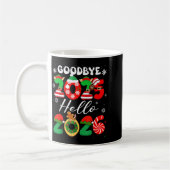 Womens Goodbye 2025 Hello 2026 Christmas Matching  コーヒーマグカップ (左)