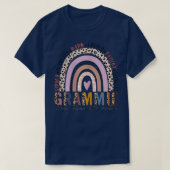 Womens Grammie Saying Leopard Rainbow, Blessed Gra Tシャツ (デザイン正面)