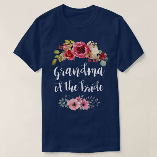 Womens Grandma of the Bride  Womens Wedding Shower Tシャツ (デザイン正面)