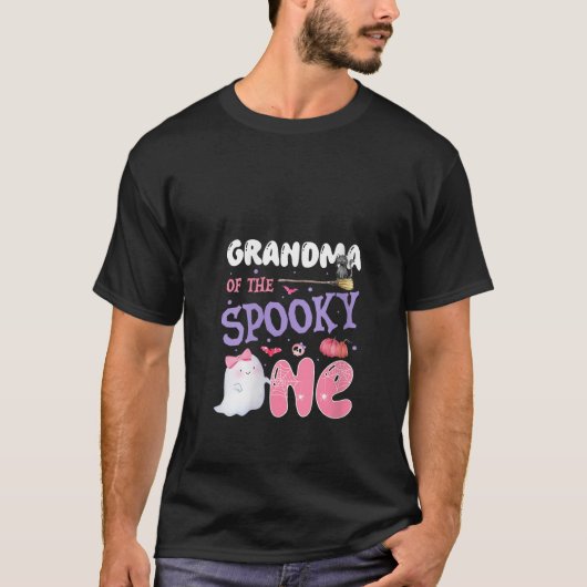 Womens Grandma Of The Spooky One 1st Birthday Hall Tシャツ (正面)