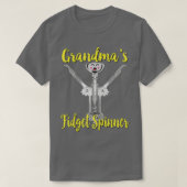 Womens Grandma's Fidget Spinner Wine Corkscrew Fun Tシャツ (デザイン正面)