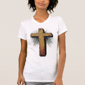 Women's Graphic Christian Cross Tee Shirt Tシャツ (正面)