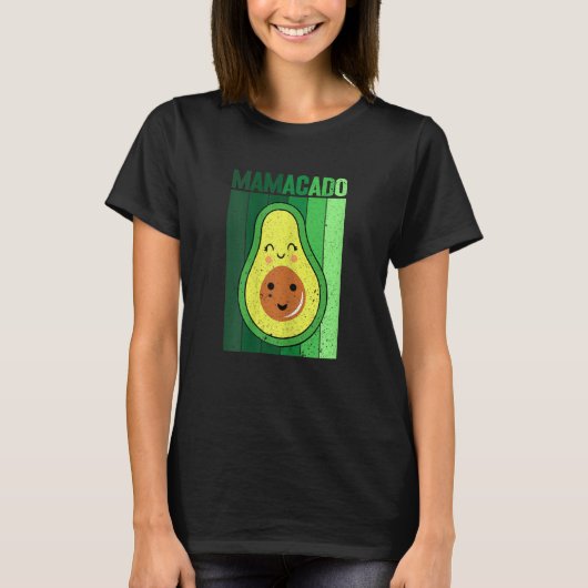 Womens  Graphic of Mamacado Papacado for Avocado   Tシャツ (正面)