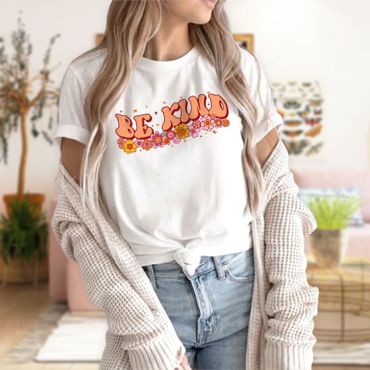 Women's Graphic Tees, Be Kind Shirt, Flower  Tシャツ