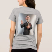 Women's Gray Priest トライブレンドＴシャツ (裏面)