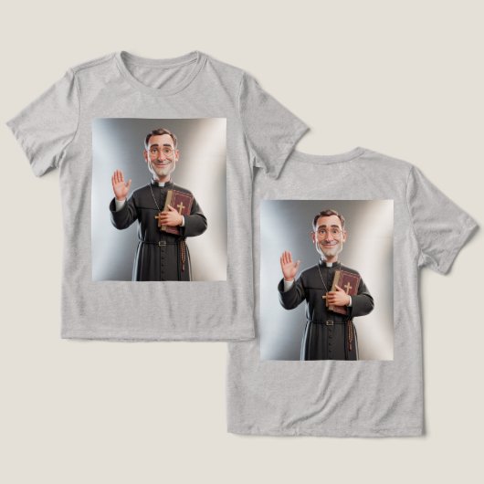 Women's Gray Priest トライブレンドＴシャツ (デザイン正面&裏面)