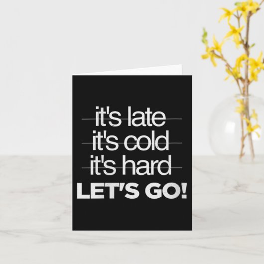 Womens Great Motivational Discipline Workout No Ex カード (黄色い花)