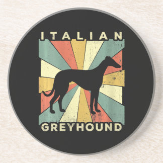 womens greyhoundイタリアン dog 70sギフト コースター