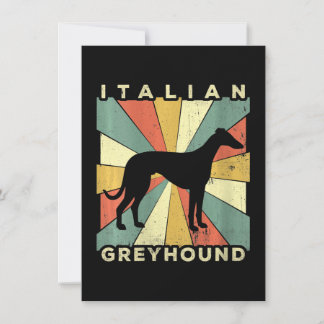 womens greyhoundイタリアン dog 70sギフト サンキューカード