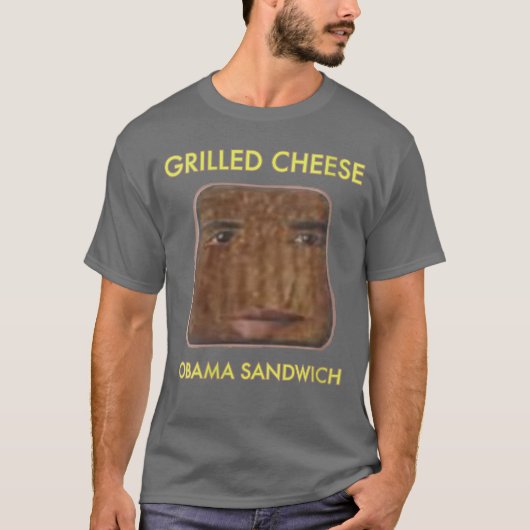 Womens grilled cheese obama sandwich VNeck 1 Tシャツ (正面)