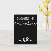 Womens Growing My Valentine Pregnancy New Mom Vale カード (黄色い花)