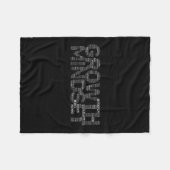 Womens Growth Mindset Motivation And Insrational V フリースブランケット (正面(横))