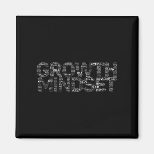 Womens Growth Mindset Motivation And Insrational V マグネット (正面)