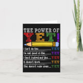 Womens Growth Mindset Teacher Motivational Sitive  カード (正面)