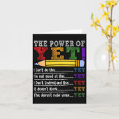 Womens Growth Mindset Teacher Motivational Sitive  カード (黄色い花)