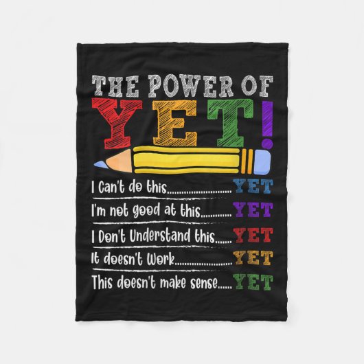 Womens Growth Mindset Teacher Motivational Sitive フリースブランケット (正面)