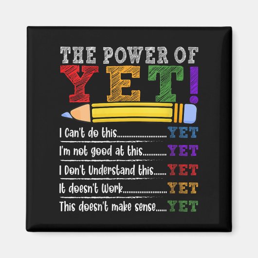 Womens Growth Mindset Teacher Motivational Sitive マグネット (正面)