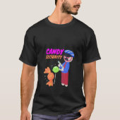 Womens Gummy Candy I Candy Security I Candy Cane C Tシャツ (正面)