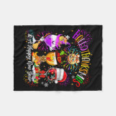 Womens Hallothanksmas & A Happy New Year Firew フリースブランケット (正面(横))