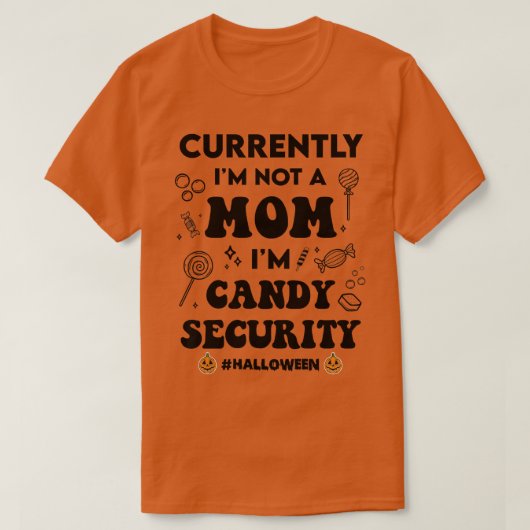 Womens Halloween Spooky Mom Candy Security Funny M Tシャツ (デザイン正面)