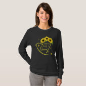 Womens Happiness Is Being A Nonni Sunflower Tシャツ (正面フル)