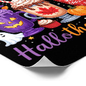 Womens Happy Hallothanksmas Coffee Lover Halloween ポスター (角)
