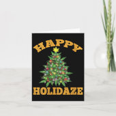 Womens Happy Holidaze Funny Weed Christmas Stoner  カード (正面)