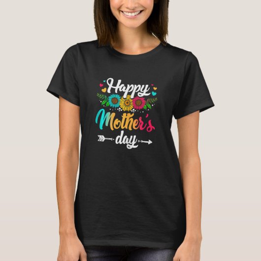 Womens Happy Mother s Day 2023 Cute Floral Girl Wo Tシャツ (正面)