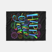 Womens Happy New Year 2026 V-neck  フリースブランケット (正面(横))