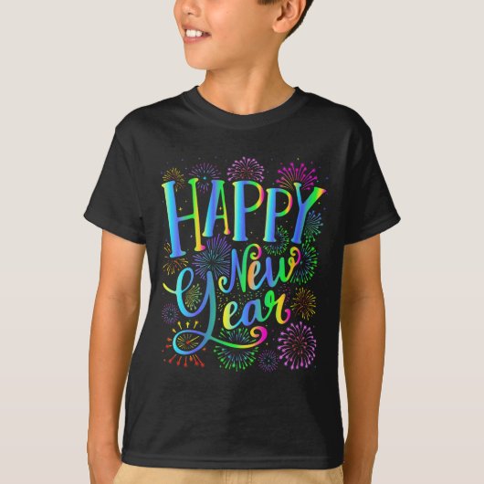 Womens Happy New Year 2026 V-neck  Tシャツ (正面)