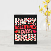 Women's Happy Valentine's Day Hearts Matching Kids カード (黄色い花)