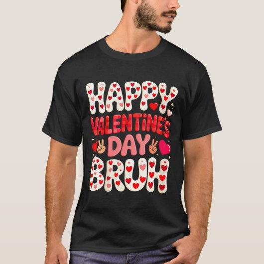 Women's Happy Valentine's Day Hearts Matching Kids Tシャツ (正面)