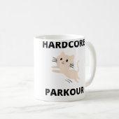 Womens Hardcore Parkour Kitten コーヒーマグカップ (正面右)