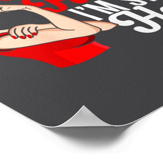 Womens Heart Disease Awareness Nice Try Heart I'm  ポスター (角)