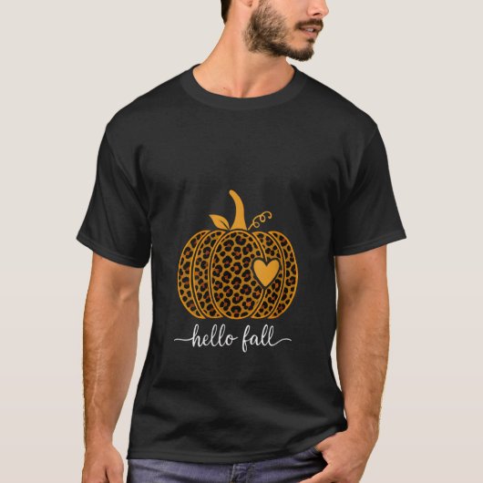 Womens Hello Fall Happy Fall Y all Autumn Pumpkin  Tシャツ (正面)