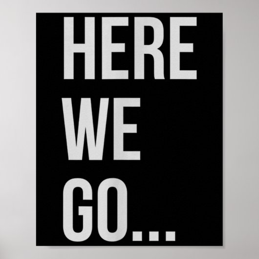 Women's Here We Go Xl ヘザーブルー ポスター (正面)