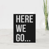 Womens Here We Go Xl Heather Blue  カード (正面)