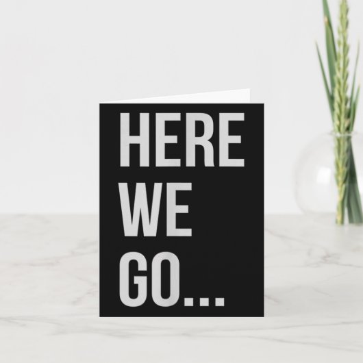 Womens Here We Go Xl Heather Blue  カード (正面)