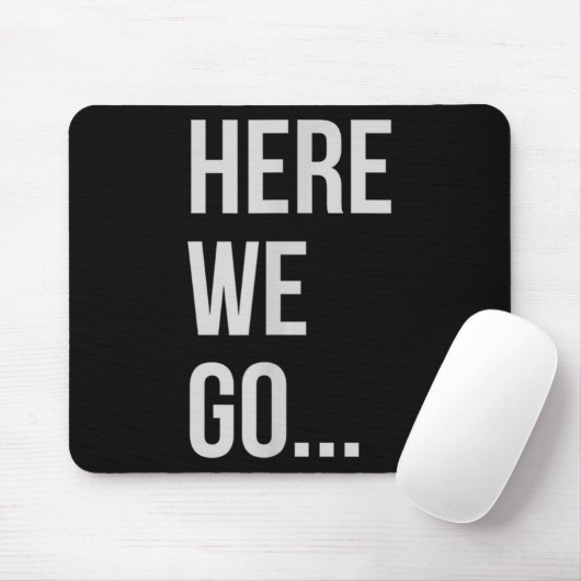 Womens Here We Go Xl Heather Blue  マウスパッド (マウス)