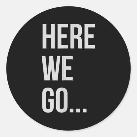 Womens Here We Go Xl Heather Blue  ラウンドシール (正面)