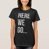 Womens Here We Go Xl Heather Blue Tシャツ (正面)