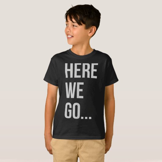 Womens Here We Go Xl Heather Blue  Tシャツ (正面フル)